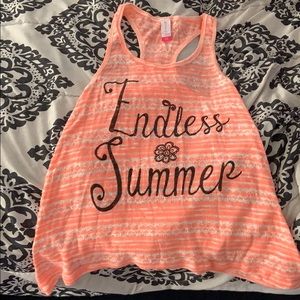 Bright coral “Endless summer” tank